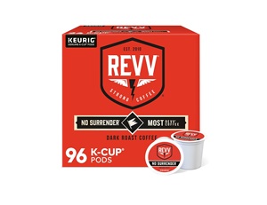 REVV No Surrender Keurig Capsules de café individuelles K-Cup, café torréfié foncé, 96 unités - Product Image 1