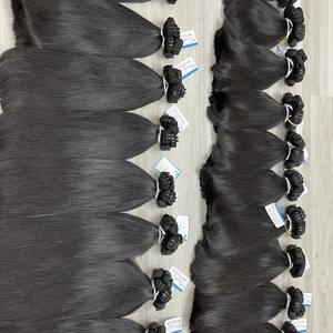 Precio al por mayor 100% Extensiones de cabello de trama de paquete recto natural de cabello humano vietnamita crudo listo para enviar - Product Image 1