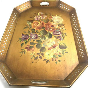 Plateau de service rustique en aluminium de qualité supérieure, à un seul niveau, personnalisable, avec poignées métalliques, compatible lave-vaisselle, vaisselle de cuisine pour la maison, Inde - Product Image 1