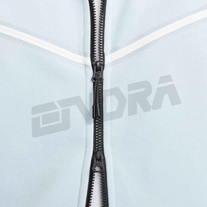 Survêtement d'hiver pour homme à capuche et fermeture éclair, coupe classique, 100 % coton, doublure polaire, confort quotidien, style urbain, polyvalence tout au long de l'année - Product Image 1