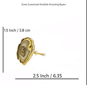 Vente chaude DIY Bouton d'armoire en agate couleur topaze Industriel pour meubles de chambre à coucher de cuisine pour armoires armoires portes tiroirs - Product Image 2