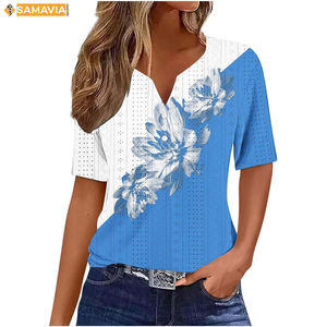 SAMAVIA Women's Fitted Performance Lawn Bowls Blouse Uniform Stretchy for Tee Bespoke Designs Solid Quick Dry Breathable Low - Product Image 4