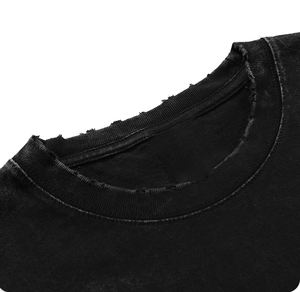 เสื้อยืดผู้ชายสีดำไซส์ใหญ่พิเศษเสื้อยืดผ้าฝ้าย100% ไม่มีความสุขเสื้อยืดสีเรียบแบบวินเทจ - Product Image 4