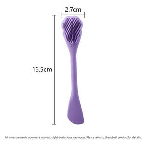 Brosse nettoyante double tête en silicone pour masque de boue avec spatule et brosse pour le nez – Outil de beauté - Product Image 2