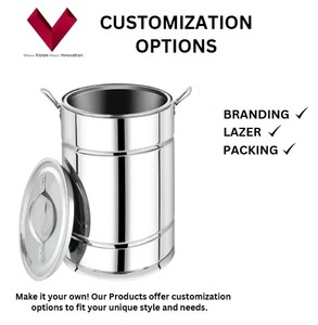 Fournisseur direct d'usine de marmites en acier inoxydable de 20 litres, grande marmite en métal, réchaud alimentaire, cocotte de haute qualité pour la soupe - Product Image 3