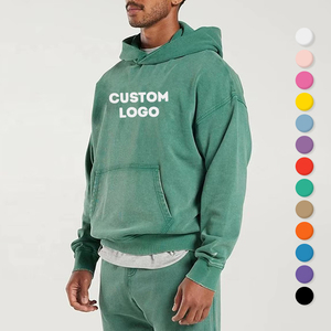 เสื้อฮู้ดแบบสวมหัวสำหรับผู้ชายเสื้อครอปไซส์ใหญ่พิเศษพิมพ์ลายพัฟหรูหราน้ำหนักมากโลโก้ที่กำหนดเองสำหรับฤดูหนาว - Product Image 2