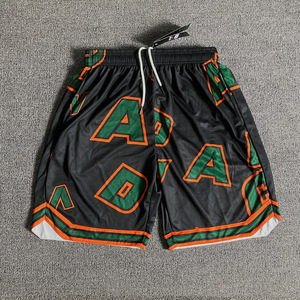 Vente en gros d'été Logo personnalisé Respirant Mesh Short Impression par transfert de chaleur Hommes Short Plus Size Basketball ShortDDP expédition - Product Image 2