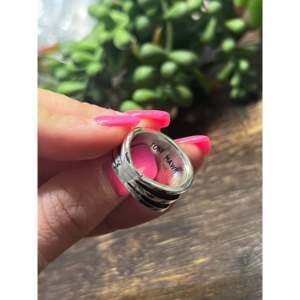 Anillo de Plata de Ley Tom Hawk con Baño de Rodio y Piedras Preciosas, Talla 6.5, para Uso Diario Romántico - Product Image 5