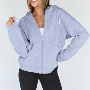 Sweat à capuche d'impression bouffante de broderie personnalisée de haute qualité pour confortable éponge surdimensionné vierge sweats à capuche et sweat-shirts pour femmes - Product Image 4