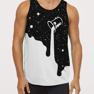 Camiseta sin mangas de sublimación para hombre de último diseño, Camiseta de punto de estilo gimnasio con logotipo personalizado de talla grande con impresión de logotipo personalizado - Product Image 2