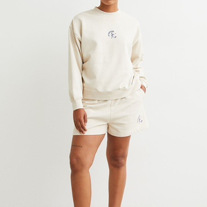 <b>Women</b> Custom Logo Embroidery <b>Women's</b> <b>Sweatshirts</b> Oversized Shoulder Casual <b>Women</b> <b>Long</b> <b>Sweatshirt</b> - Product Image 1