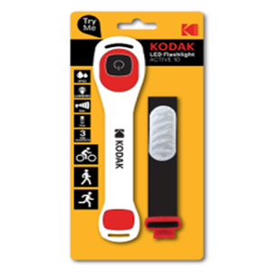 KODAKLEDACTIVE แหล่งจ่ายไฟแบตเตอรี่พลาสติกกันน้ำพร้อมไฟ LED - Product Image 1