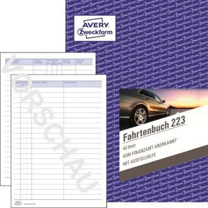 Carnet de bord Avery Zweckform format DIN A5, thème bleu, 40 feuilles, journal d'enregistrement du temps - Product Image 1