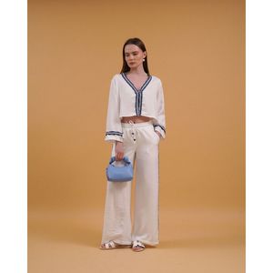 Pantalons en jean rayés pour femmes en gros, ensemble parfait pour toutes les tenues - Product Image 3