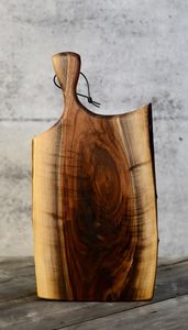 เขียงไม้อะคาเซียสำหรับวางบนเคาน์เตอร์สำหรับหั่นขนมปังเนื้อเขียงไม้มีด้ามจับแข็งแรง2024 - Product Image 4