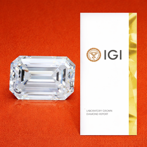 เพชรทรงเหลี่ยมมรกตเพาะเลี้ยงในห้องปฏิบัติการ น้ำหนัก 6.0 กะรัต คุณภาพ E VVS2 รับรองโดย IGI คุณภาพเยี่ยม เหมาะสำหรับแหวนหมั้น ราคาโรงงาน - Product Image 1