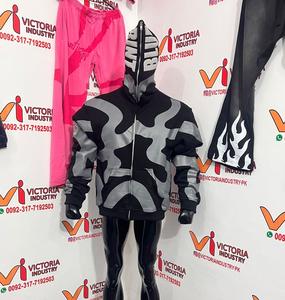 Sweat à capuche unisexe oversize pour homme, style Harajuku vintage, 100% coton, chaud, imprimé, ample, avec broderie, pour l'automne - Product Image 2