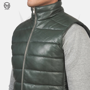 Gilet matelassé d'hiver respirant et écologique en modal avec fermeture éclair, couleur unie, logo frontal, vêtement extérieur, service OEM - Product Image 4