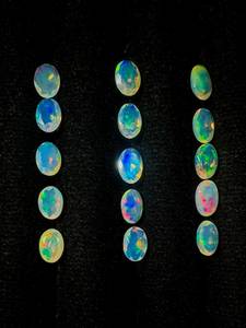 Opale éthiopienne naturelle de coupe feu, pierre précieuse en vrac, coupe ovale, multicolore |   Pierre de naissance d'octobre, cirée/entoilée, certifiée par un tiers - Product Image 5