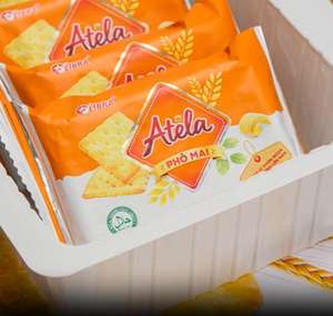 Tasty Atela Crispy Cheese Crackers 204G Rico Sabor a queso Irresistible Snack OEM Fabricante de Vietnam - Product Image 2