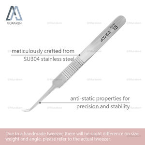 Pince à épiler professionnelle personnalisée d'extension de cils Golden Eagle pointe pointue Type de marque privée pour les kits d'extension de cils de bricolage - Product Image 3