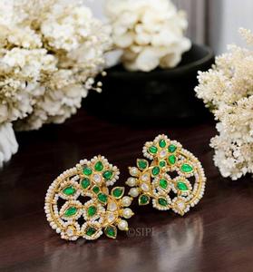 ต่างหูดีไซน์เนอร์ที่มีเสน่ห์พร้อมต่างหูหินสำหรับผู้หญิงสาวๆสำหรับตอนเย็นมองหางานปาร์ตี้แฟชั่น - Product Image 2