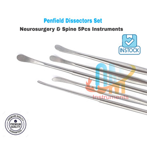 Juego de 5 Dissectores Penfield de Acero Inoxidable de Grado Médico de Alta Calidad OldMed, Instrumentos de Neurocirugía de Columna Vertebral, Autoclavables - Product Image 2
