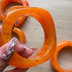 Bracelets carrés en résine Bracelets carrés en acrylique empilables, ensemble de bracelets Funky Chunky, bijoux inspirés des années 90 - Product Image 3
