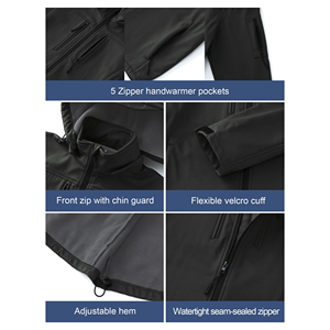 latest Design Outdoor <b>Jackets</b> Custom logo Waterproof Windbreaker long Sleeves <b>Soft</b> <b>Shell</b> <b>Jacket</b> for <b>men</b> - Product Image 3