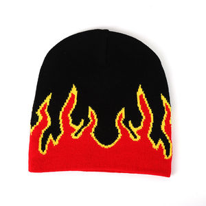 Vente chaude quantité minimale de commande bas Bonnets d'hiver personnalisés Casquette crâne en acrylique imprimée avec logo à motifs de lettres uniques - Product Image 3