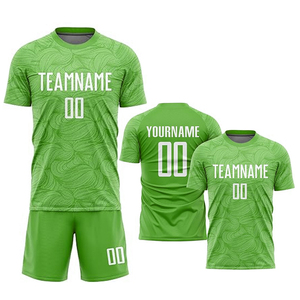 Vente en gros Maillot de football imprimé de la meilleure qualité Ensemble de vêtements de sport d'entraînement en polyester 100% Uniformes de football français de la meilleure qualité - Product Image 6