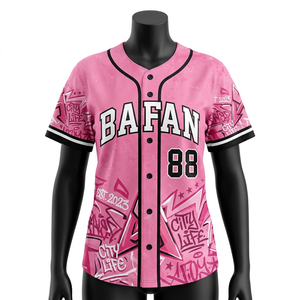 pink women baseball jersey streetwear vibe casual fashion breathable sporty top outfit Women Baseball Jersey - Product Image 5