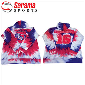 Vente chaude Slim Fit Personnalisé Blanc Jaune Gradient Hoodies Sweats à capuche sublimés avec techniques brodées - Product Image 2