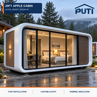 Casa Prefabbricata Apple Cabin da 20 Piedi Chiavi in Mano, Completamente Attrezzata per Resort Boutique e Villa Privata