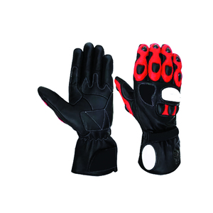 Guantes de motorista profesionales negros de protección personalizados profesionales Guantes de motocicleta de cuero de alta calidad con diseño de logotipo personalizado - Product Image 3