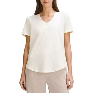 Camisetas Deportivas de Verano 2026 para Mujer, Mezcla de Poliéster y Algodón, Cuello Redondo, Manga Corta, Casual, Secado Rápido, Transpirable - Product Image 1