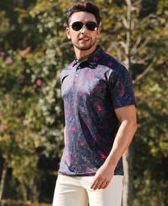 Polos pour hommes chemises de golf extensibles à séchage rapide chemises de golf à impression décontractée polos pour hommes à manches courtes du Pakistan - Product Image 3