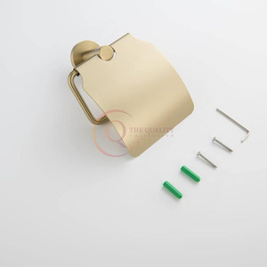 Porte-papier hygiénique couleur or finition mate conception Unique dernière arrivée salle de bain cuisine rangement fer porte-papier hygiénique - Product Image 4