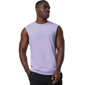 Camiseta sin mangas de culturismo personalizada de color, superventas, con cuello redondo, tela de poliéster/algodón, antipilling, transpirable, de alta calidad. - Product Image 4