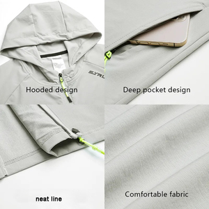 New Design Sport Jackets Formal Coated Camouflage Spring Zipper Running Outdoor Windbreak Gym Breathable Training <b>Hoodie</b> - Product Image 5