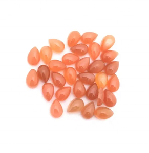 3x5mm-8x12mm piedra lunar de melocotón Natural cabujón de pera Lisa joyería de piedras preciosas sueltas de alta calidad para mujeres accesorio Diy al por mayor - Product Image 1