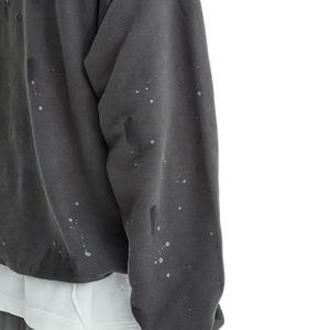 Fabricants de vêtements, sweat-shirt vintage délavé à l'acide pour hommes, coton, échantillon, streetwear, sweats à capuche surdimensionnés - Product Image 6