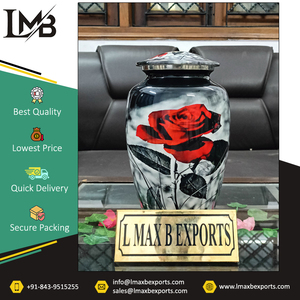 Wide Range of Superior Quality Bulk Sale <b>Funeral</b> <b>Supplies</b> Multi-color Adult Cremation Aluminium Urns for Human Ashes From India - Product Image 5