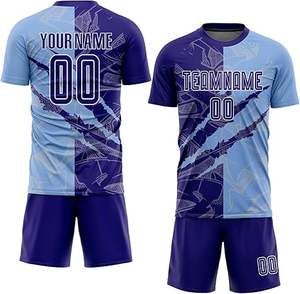 ชุดกีฬาฟุตบอลสำหรับผู้ชายเสื้อเจอร์ซีย์ฟุตบอลเยาวชนออกแบบได้ตามต้องการพร้อมโลโก้และตัวเลข - Product Image 1