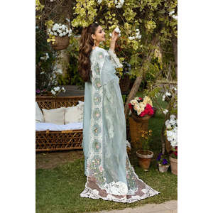 Ensemble de costumes pour femmes Elaf Premium Luxury Lawn Edition 25-ELM-3B SAMAA-TC-1277 - Product Image 6