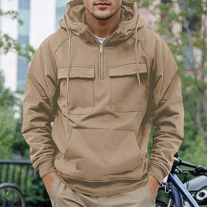 Sudadera con capucha personalizada de fábrica con estampado de calavera, estilo hip hop, holgada, informal, nueva, con bolsillos y forro polar para hombre - Product Image 6