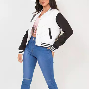 Top corto superventas para mujer, chaquetas con letras, servicio OEM de alta calidad, letras teñidas lisas, ¡excelente valor! - Product Image 4