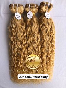 100% Venta al por mayor Grado de calidad superior Indian Temple Virgin 20 ''Color #22 Extensión de paquetes rizados Proveedor indio de un solo donante - Product Image 2