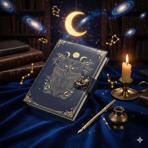 Diario de cuero con estampado de búho, libro mágico, diario de Mago para Potter, diario de cabeza, cuaderno Vintage, cuaderno de bocetos de papel, caligrafía - Product Image 6