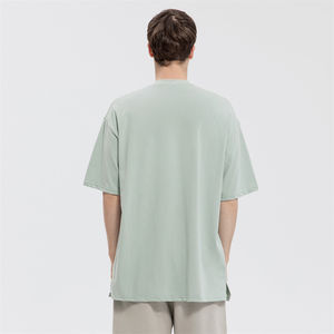 Venta al por mayor 100% algodón de alta calidad 230 Gsm logotipo personalizado camiseta lisa hombro caído de gran tamaño de talla grande camisetas de los hombres - Product Image 3